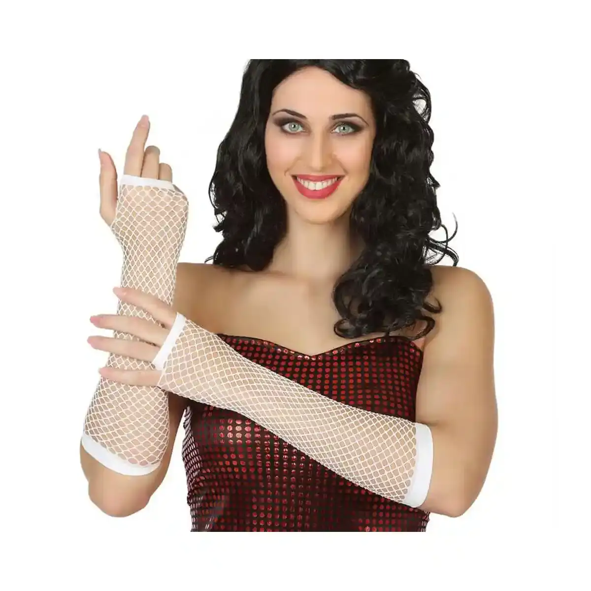 Gants grille blanc_9394. DIAYTAR COTE D'IVOIRE - Où Chaque Produit a son Histoire. Découvrez notre gamme de produits, chacun portant en lui le récit de l'artisanat et de la passion, pour vous offrir une expérience de shopping authentique.