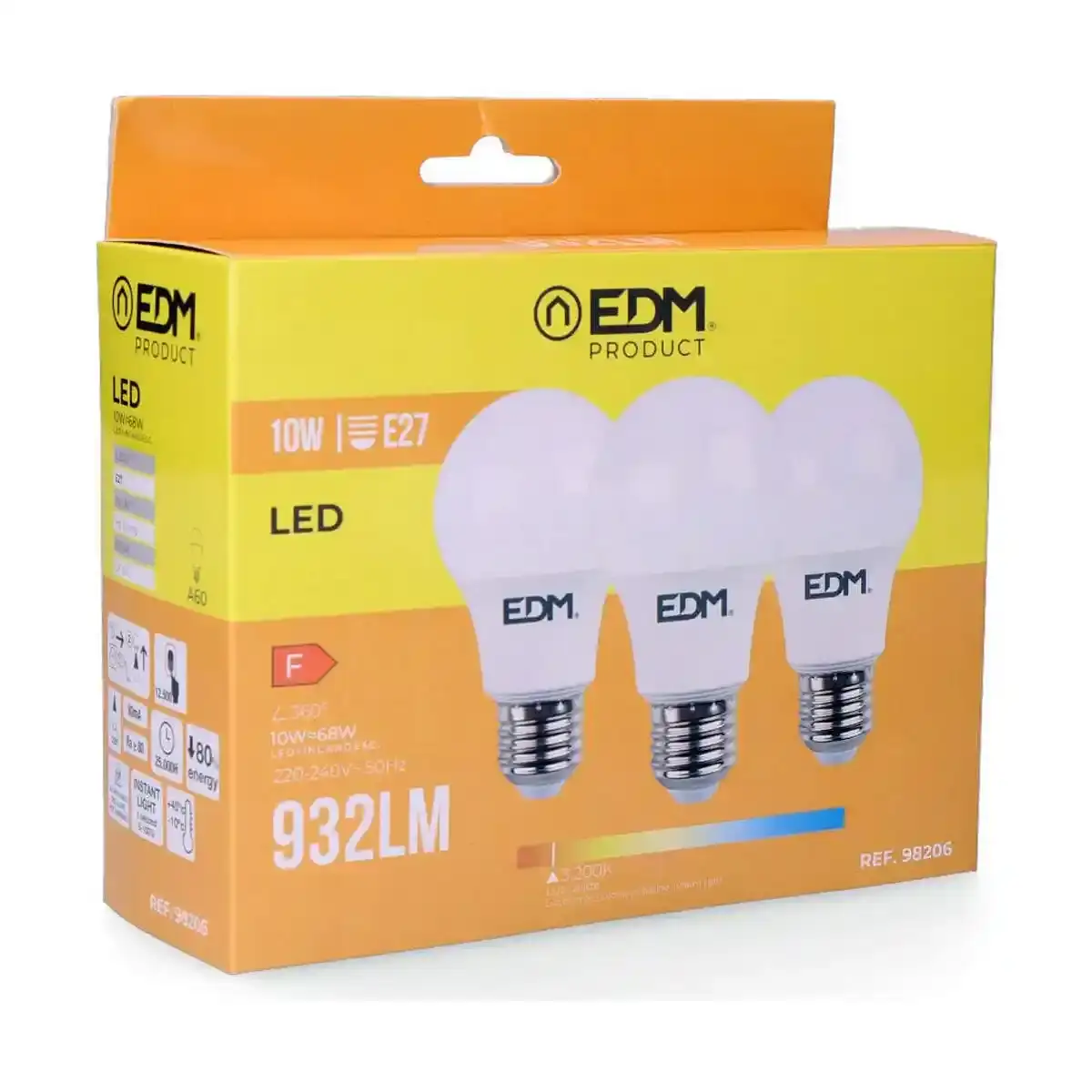 Lampe led edm e27 10 w f 810 lm 3200 k _3765. DIAYTAR COTE D'IVOIRE - Où Choisir Devient une Découverte. Explorez notre boutique en ligne et trouvez des articles qui vous surprennent et vous ravissent à chaque clic.