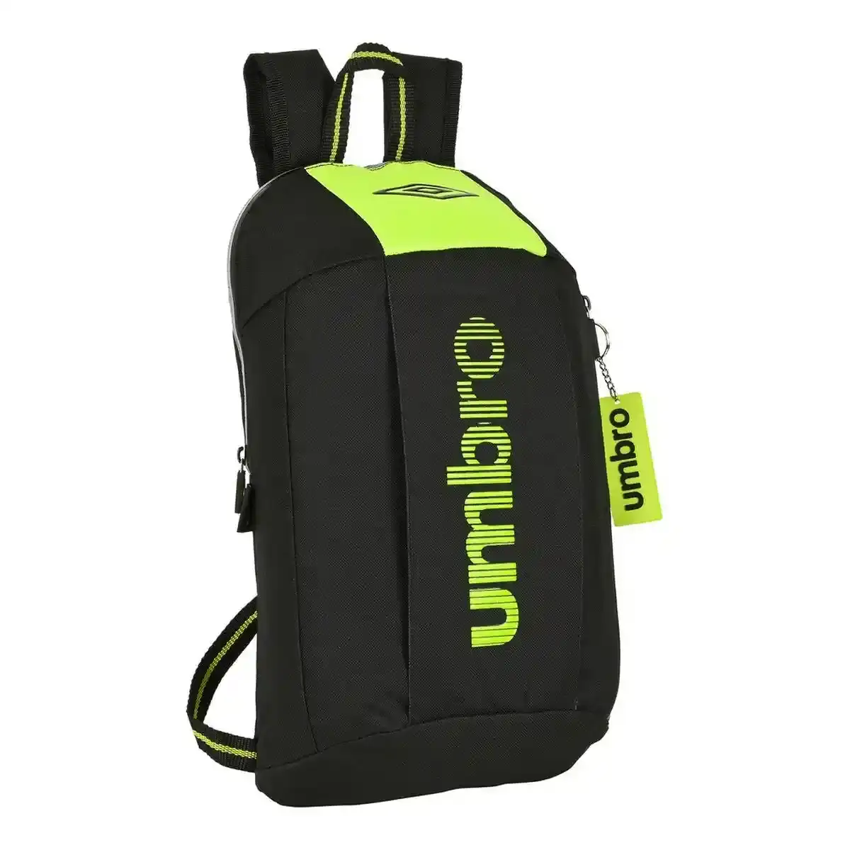 Sac à dos casual Umbro Essentials Black Lime (22 x 39 x 10 cm). SUPERDISCOUNT FRANCE