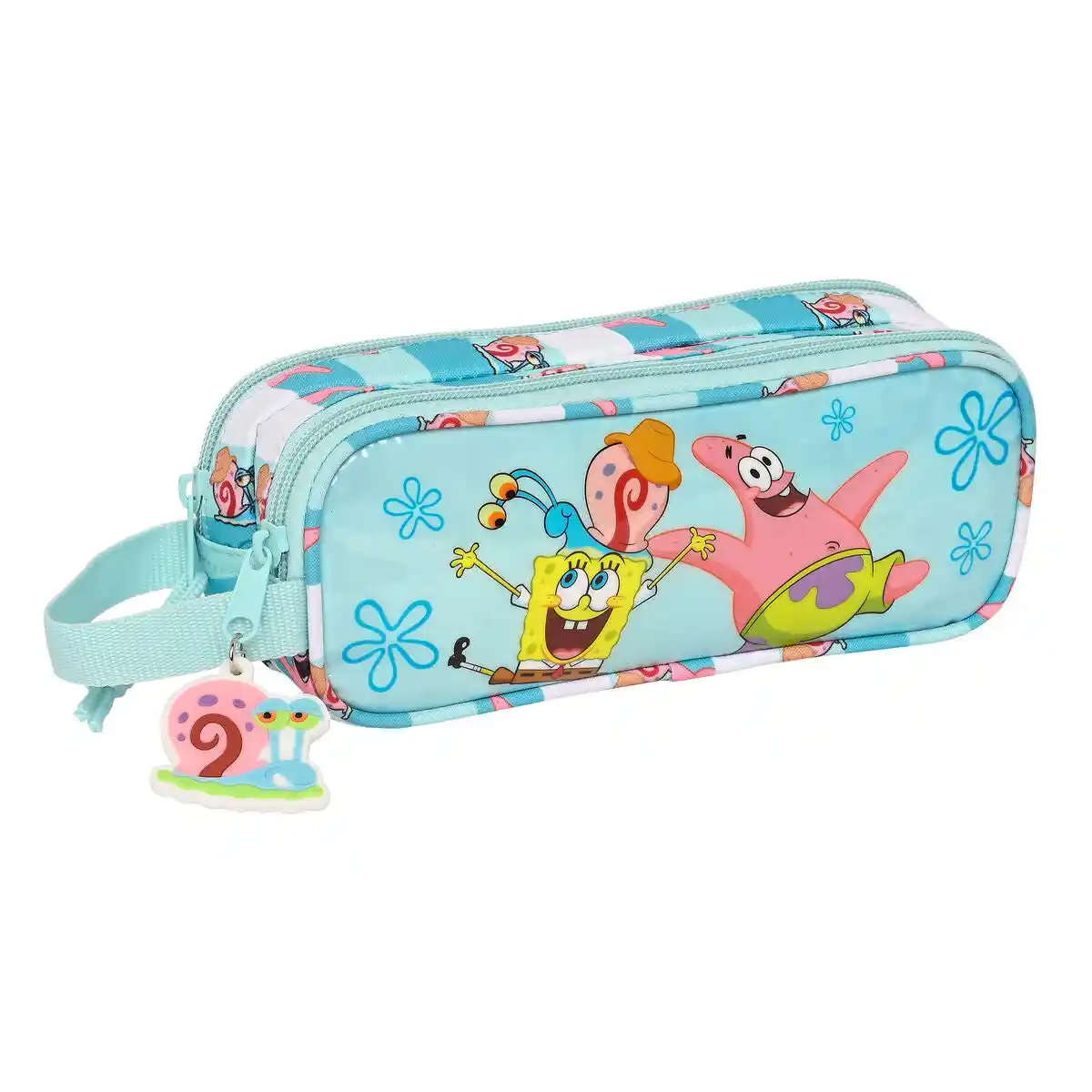 Double Carry-all Spongebob Stay positive Bleu Blanc (21 x 8 x 6 cm). SUPERDISCOUNT FRANCE