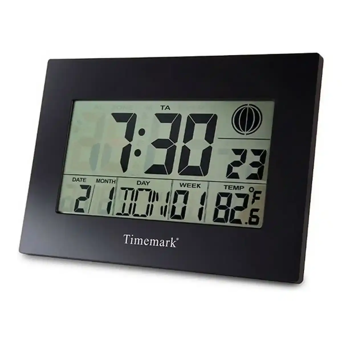 Horloge murale avec thermometre timemark noir 24 x 17 x 2 cm _6827. Bienvenue chez DIAYTAR COTE D'IVOIRE - Où le Shopping Rime avec Diversité. Plongez dans notre univers de produits et découvrez des trésors qui représentent la richesse culturelle du Côte d'Ivoire.