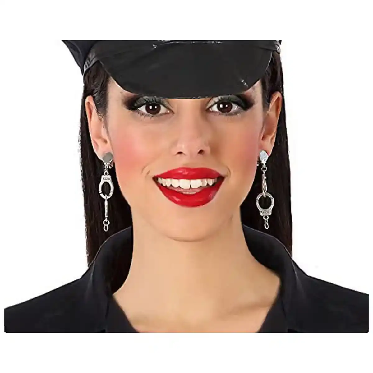 Boucles d oreilles poignets policier argent_6465. DIAYTAR COTE D'IVOIRE - L'Art de Vivre le Shopping Inspiré. Parcourez notre catalogue et choisissez des produits qui reflètent votre passion pour la beauté et l'authenticité.