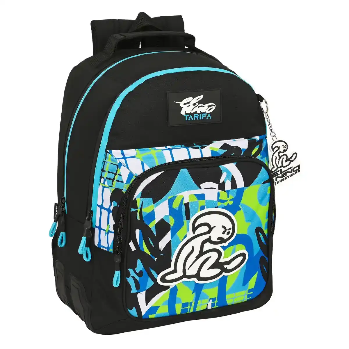 Cartable El Niño Vert bali Noir (32 x 42 x 15 cm). SUPERDISCOUNT FRANCE