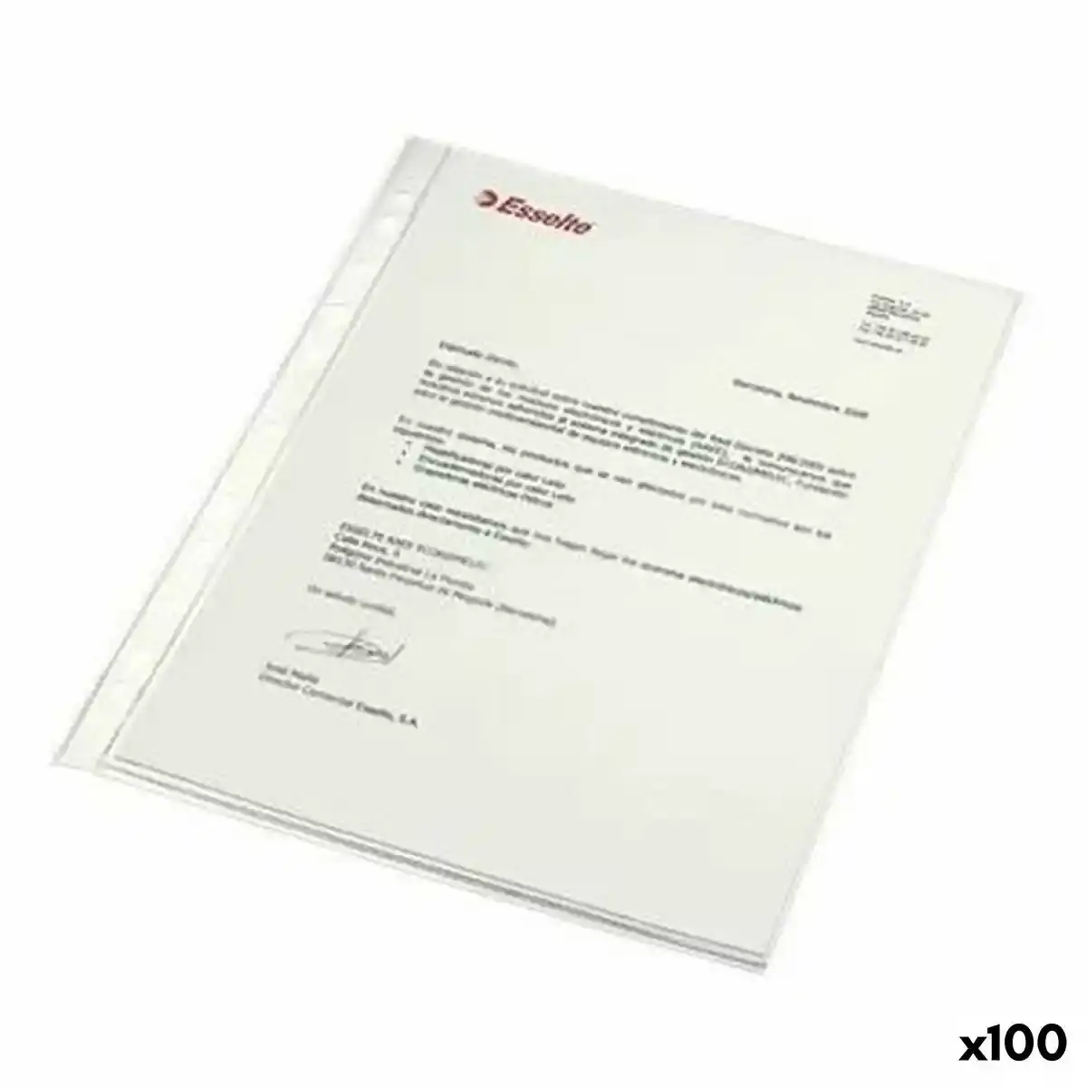 Etui Esselte Transparent A4 100 Unités. SUPERDISCOUNT FRANCE