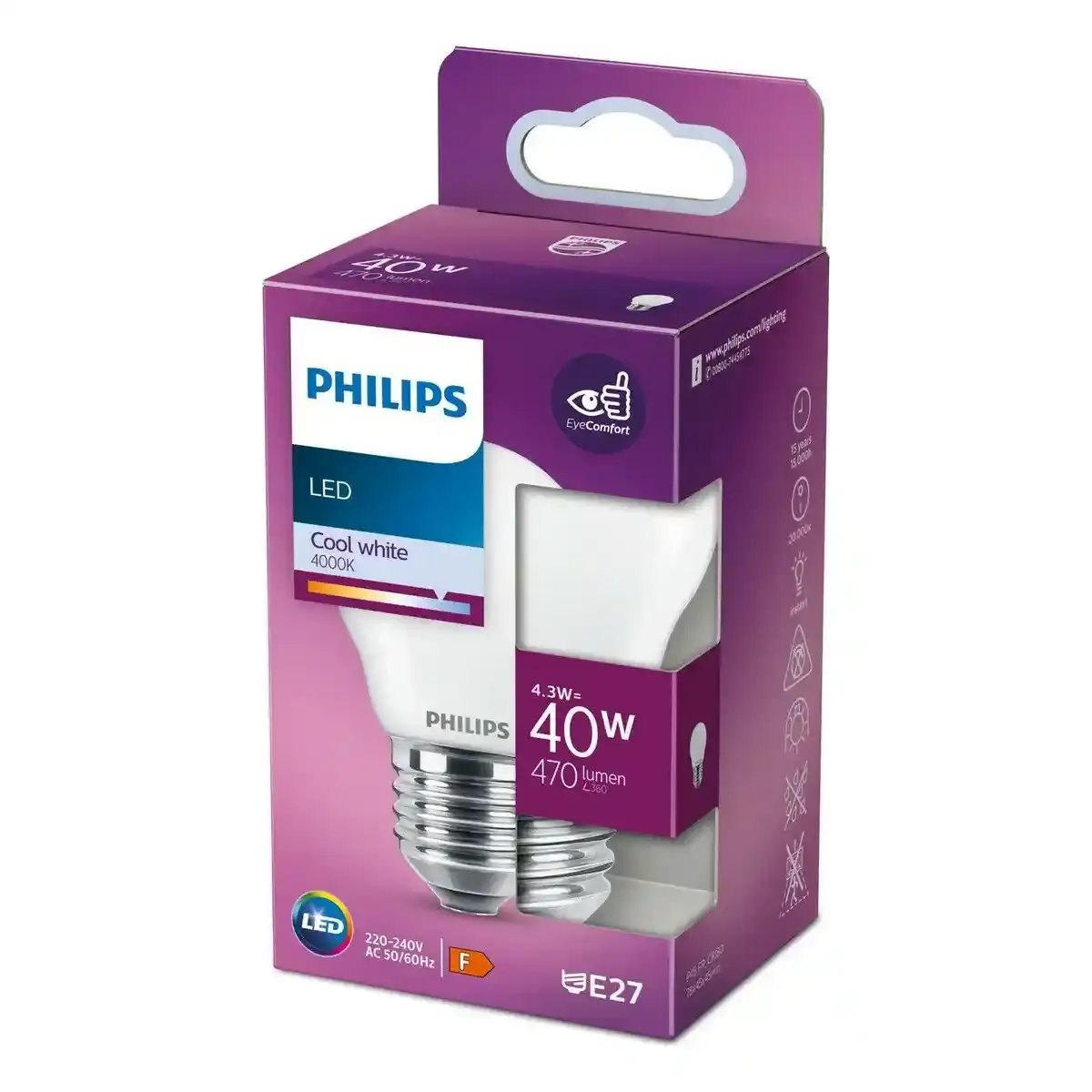 Lampe led philips 4 5 x 7 8 cm e27 f 470 lm 4 3 w 4000 k _1716. DIAYTAR COTE D'IVOIRE - Où Chaque Produit est une Histoire à Raconter. Découvrez notre sélection de produits qui vous permettent de créer votre propre récit à travers vos achats.