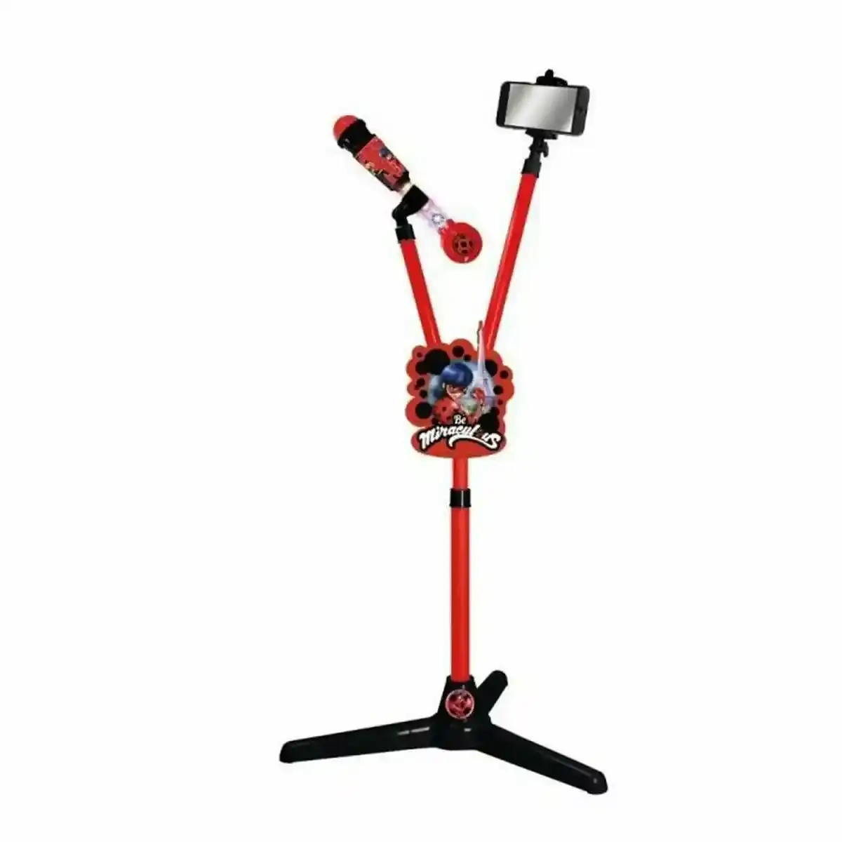 Microphone Karaoké Lady Bug Rouge. SUPERDISCOUNT FRANCE