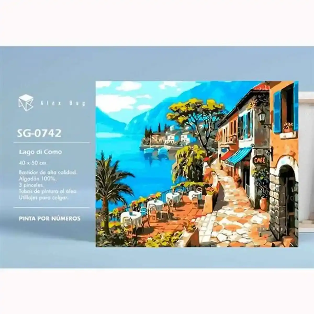 Set de peinture Alex Bog Lago di Como Numbers (40 x 50 cm). SUPERDISCOUNT FRANCE