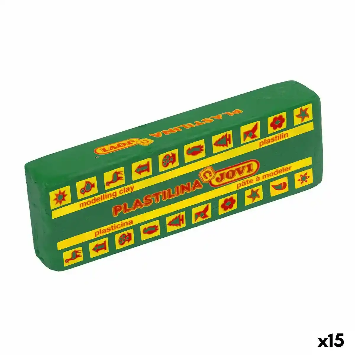 Bâtons de pâte à modeler Jovi School 150 g 15 Unités Vert foncé. SUPERDISCOUNT FRANCE