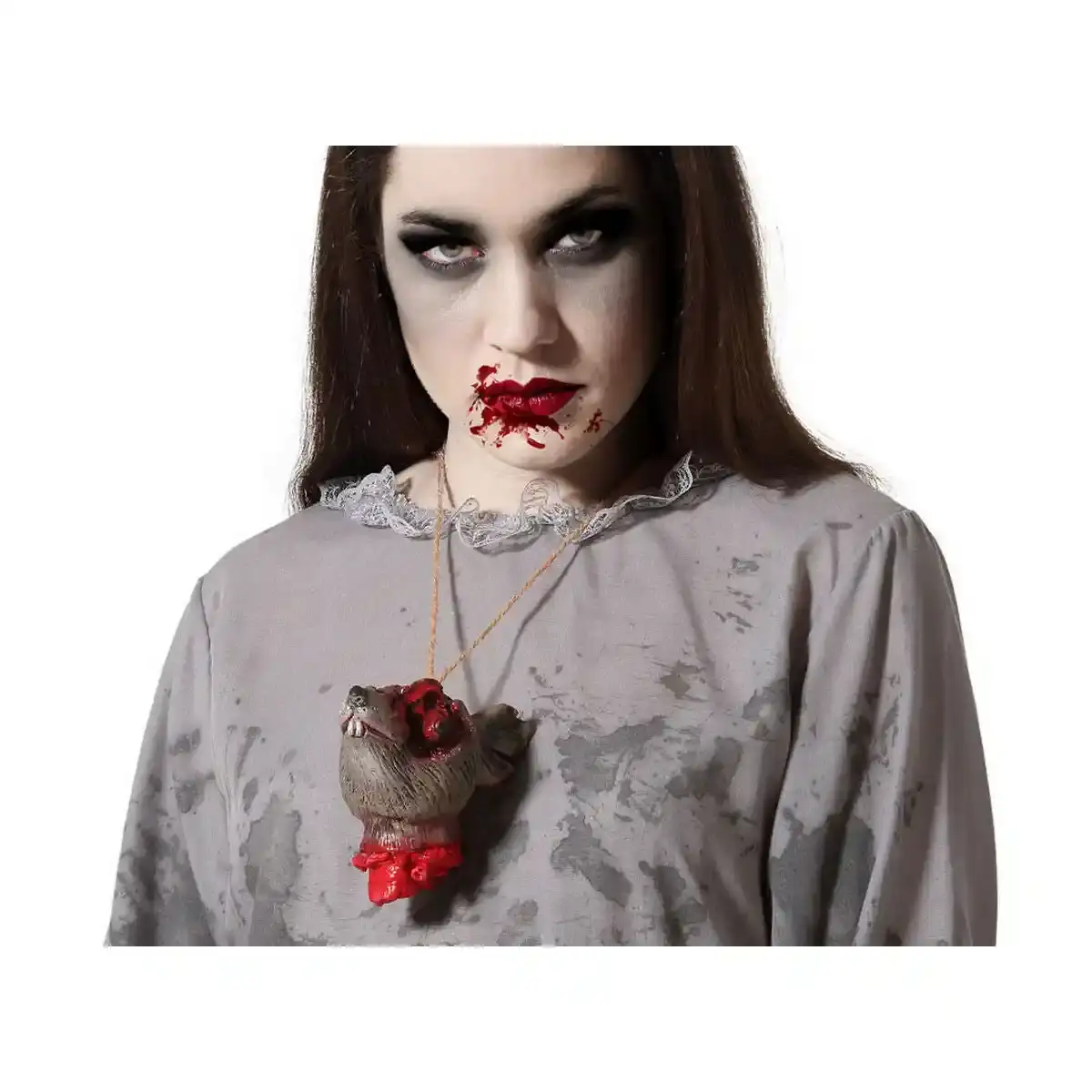 Collier rat halloween_2773. DIAYTAR COTE D'IVOIRE - Votre Portail vers l'Extraordinaire. Parcourez nos collections et découvrez des produits qui vous emmènent au-delà de l'ordinaire, créant une expérience de shopping mémorable.