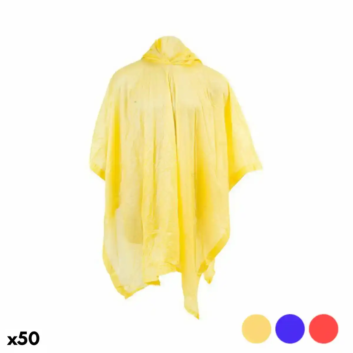 Poncho impermeable avec capuche 149486 50 unites _2382. DIAYTAR COTE D'IVOIRE - Où Choisir est un Acte d'Amour pour le Côte d'Ivoire. Explorez notre boutique en ligne et choisissez des articles qui célèbrent la culture et l'artisanat du pays.