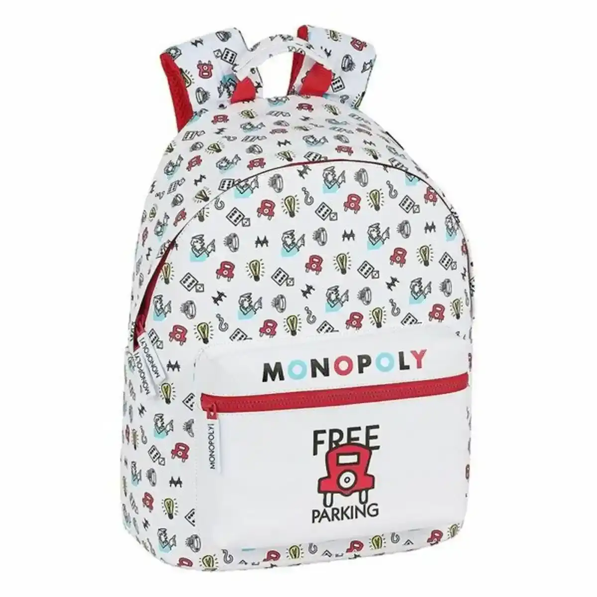 Sac à dos pour ordinateur portable Monopoly 14,1'' Blanc. SUPERDISCOUNT FRANCE