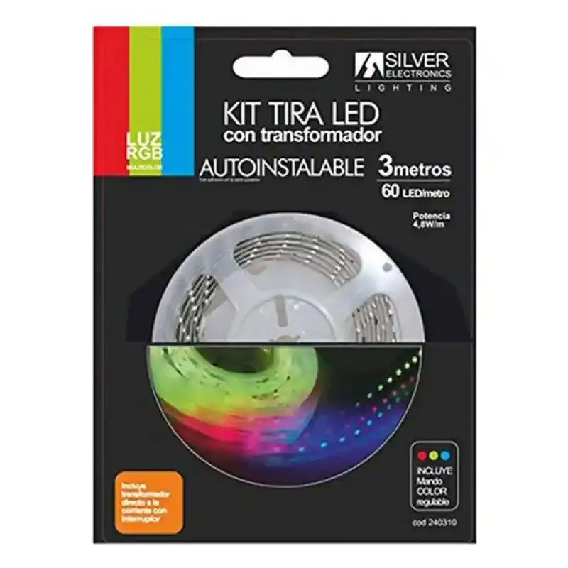 Silver electronics 240310 rgb 7 2w 3m _1990. DIAYTAR COTE D'IVOIRE - Là où Choisir est un Acte d'Amour pour le Côte d'Ivoire. Explorez notre gamme et choisissez des produits qui célèbrent la culture et l'artisanat du pays.