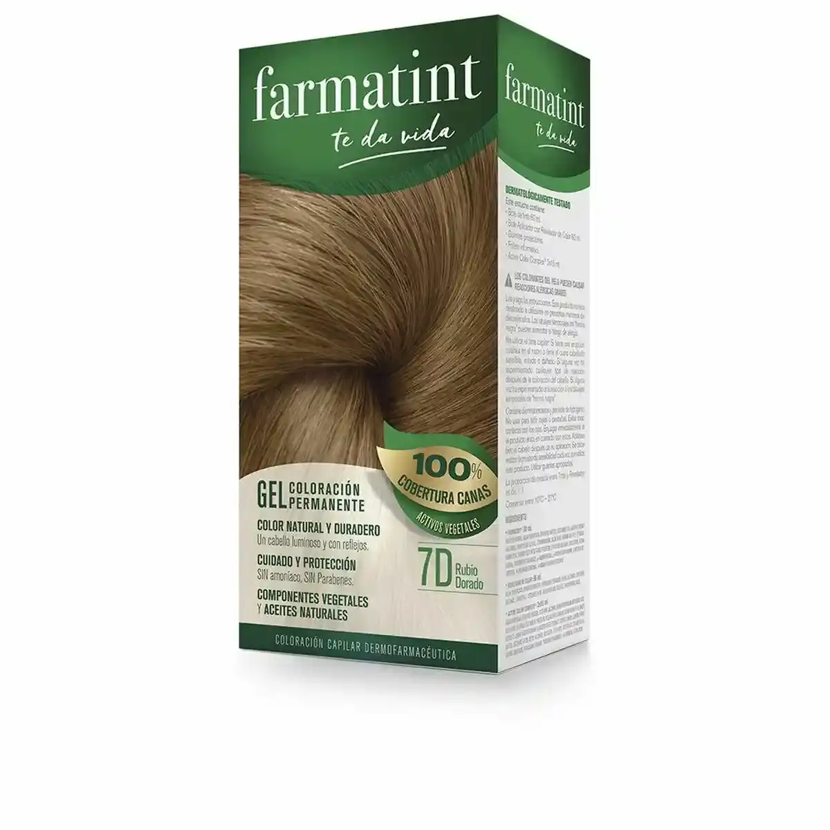 Teinture Permanente Farmatint 7d-Rubio Dorado Gel