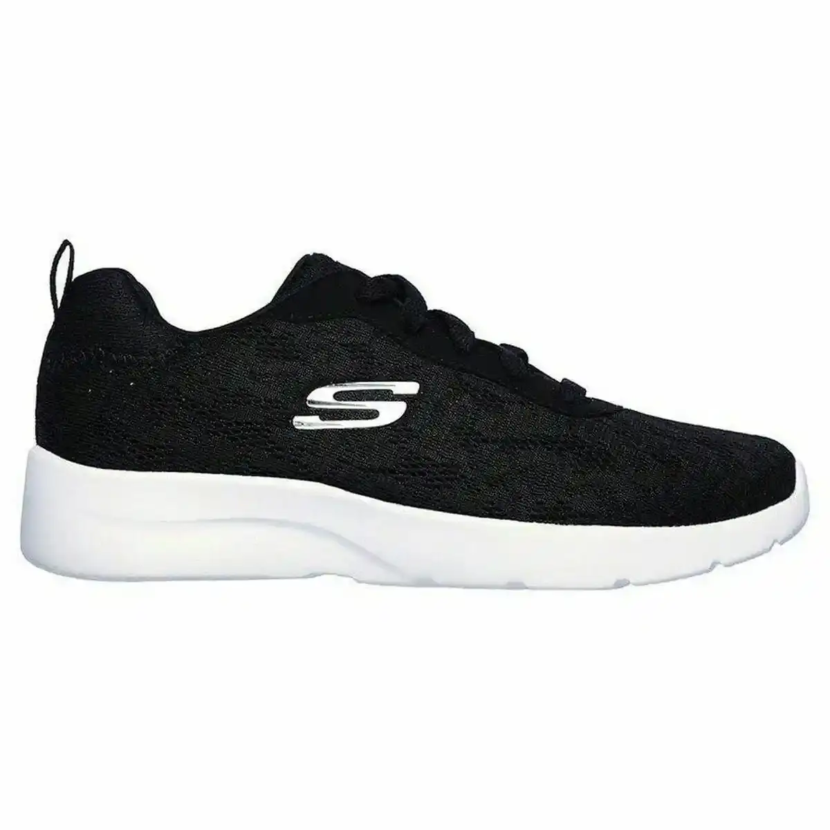 Baskets de sport pour femme Skechers Floral Mesh Lace Up Noir. SUPERDISCOUNT FRANCE