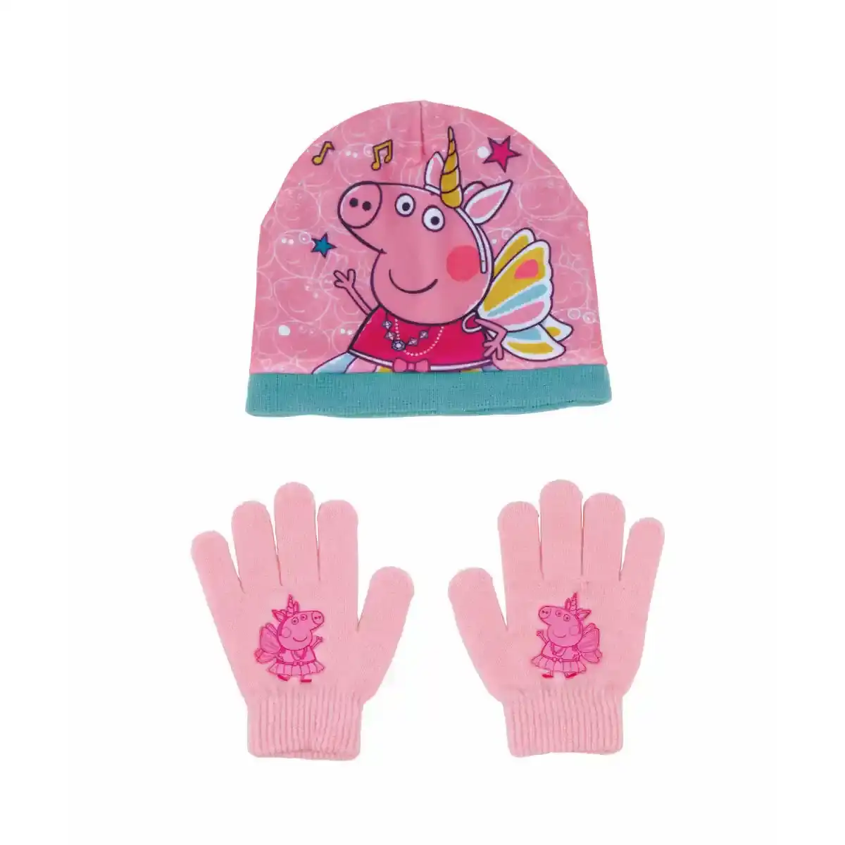 Bonnet & Gants Peppa Pig Cosy corner Rose. SUPERDISCOUNT FRANCE