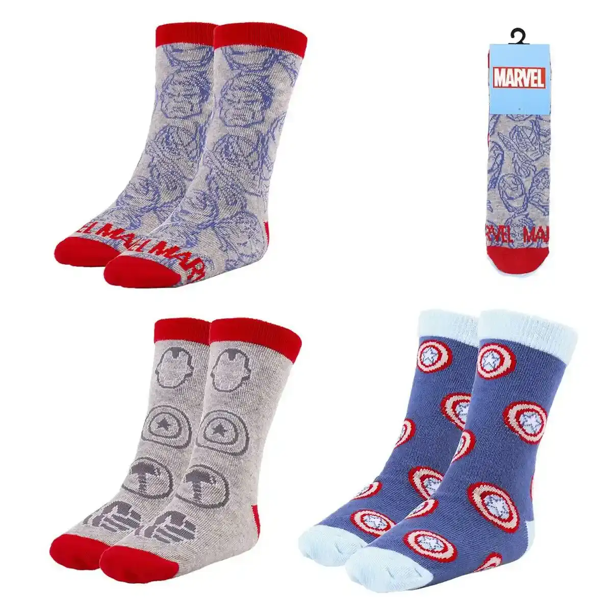Chaussettes The Avengers 3 paires Multicolore. SUPERDISCOUNT FRANCE
