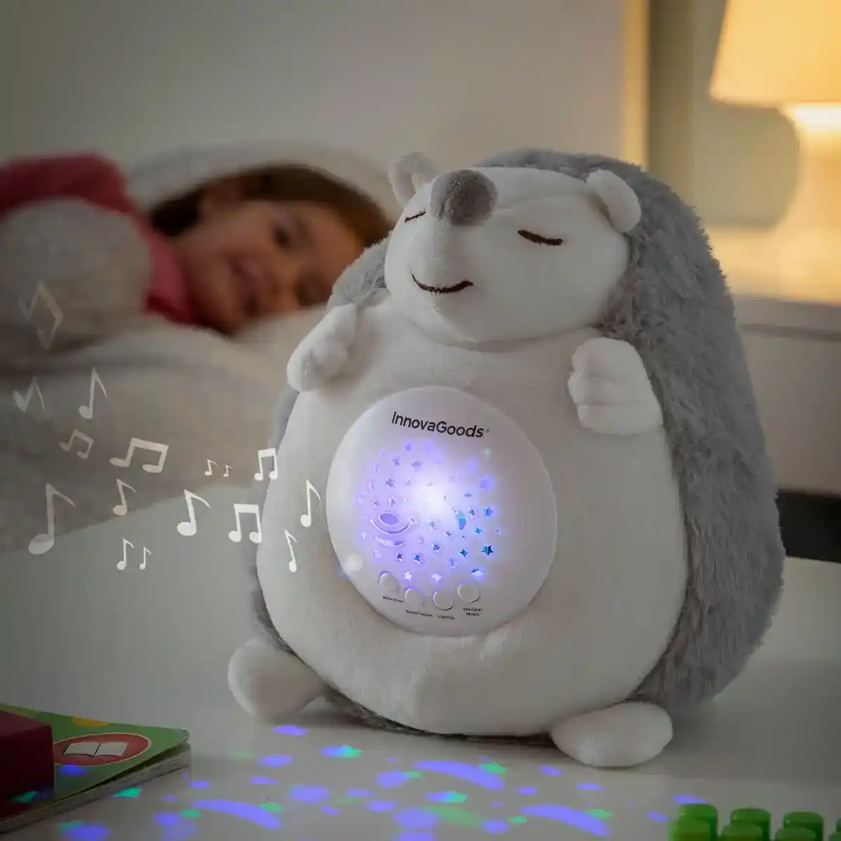 Peluche herisson avec bruit blanc et projecteur veilleuse spikey innovagoods_2392. Entrez dans l'Univers de DIAYTAR COTE D'IVOIRE - Où l'Authenticité Renouvelle Votre Quotidien. Explorez notre gamme de produits et trouvez des articles qui reflètent votre essence.