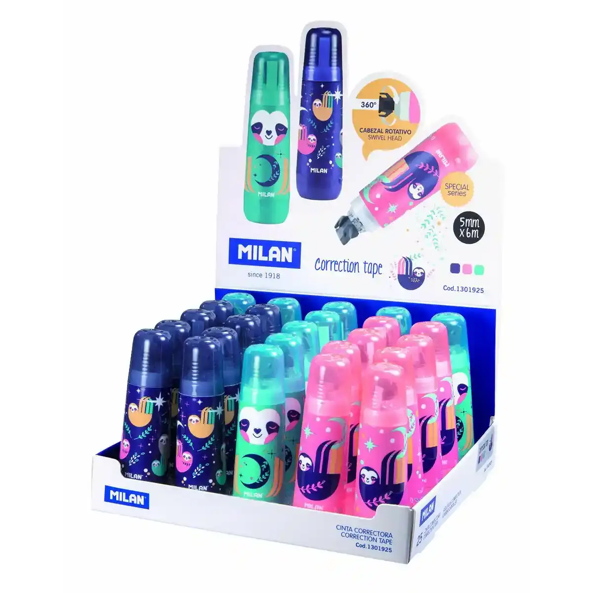 Ruban correcteur Milan (25 unités). SUPERDISCOUNT FRANCE