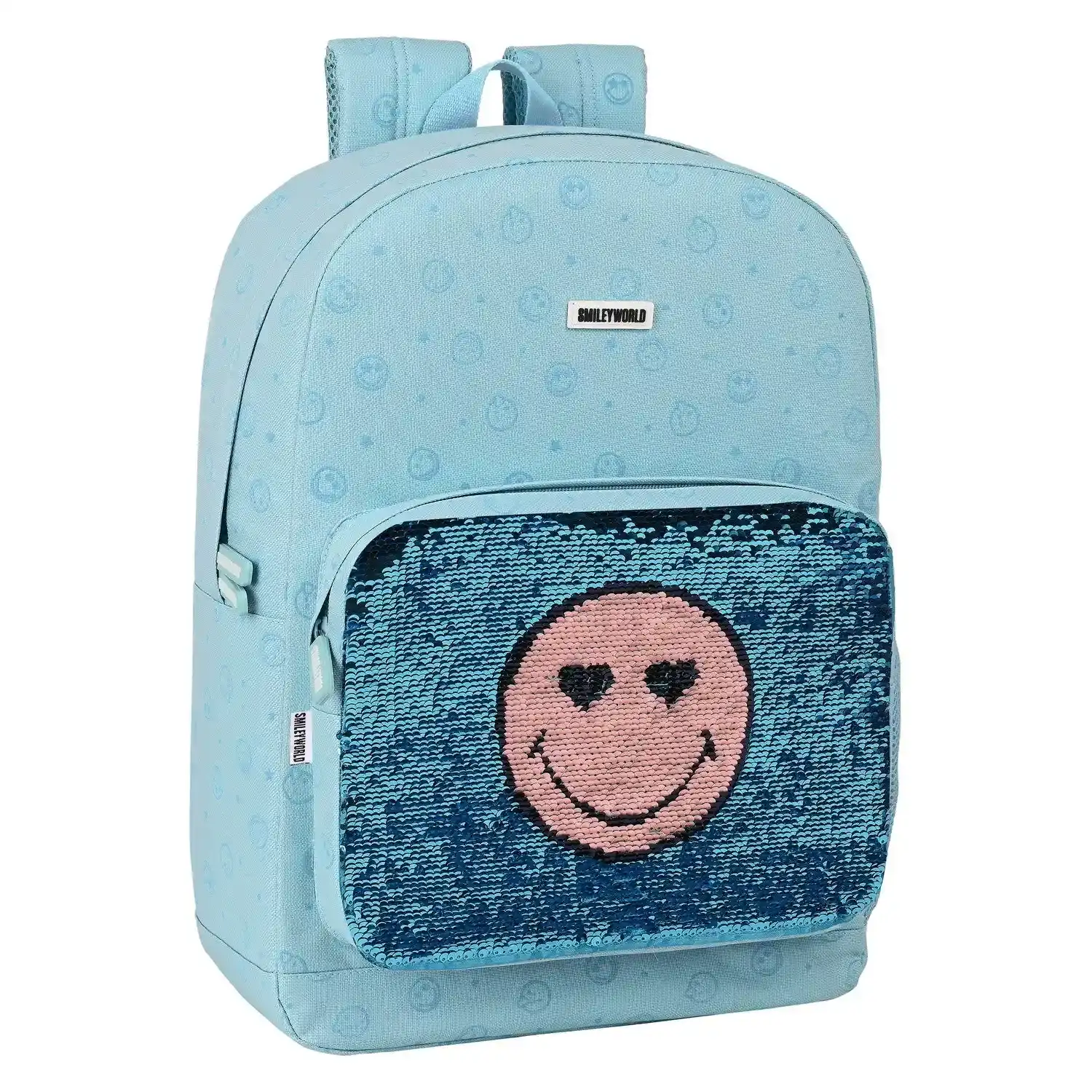 Cartable Smiley Little Dreamer Bleu Clair. SUPERDISCOUNT FRANCE