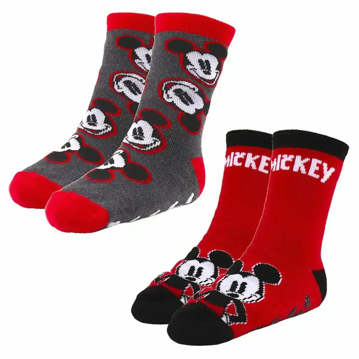 Chaussettes Antidérapantes Mickey Mouse 2 Unités Multicolore. SUPERDISCOUNT FRANCE