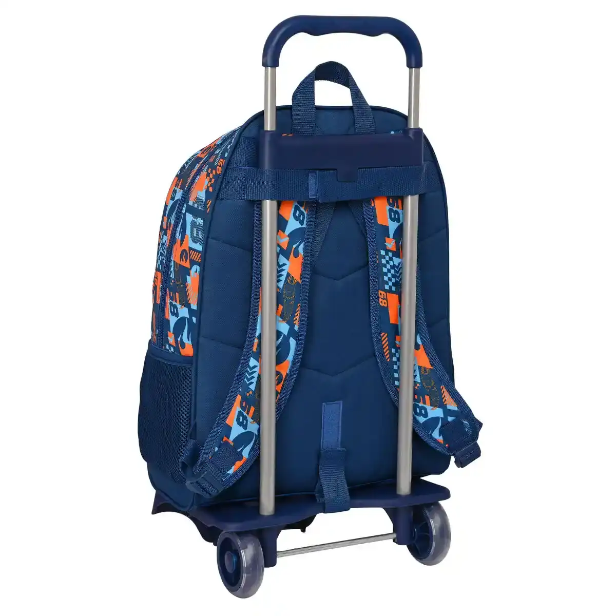 Sac à dos scolaire à roulettes Hot Wheels Speed club Orange (32 x 42 x 14 cm). SUPERDISCOUNT FRANCE