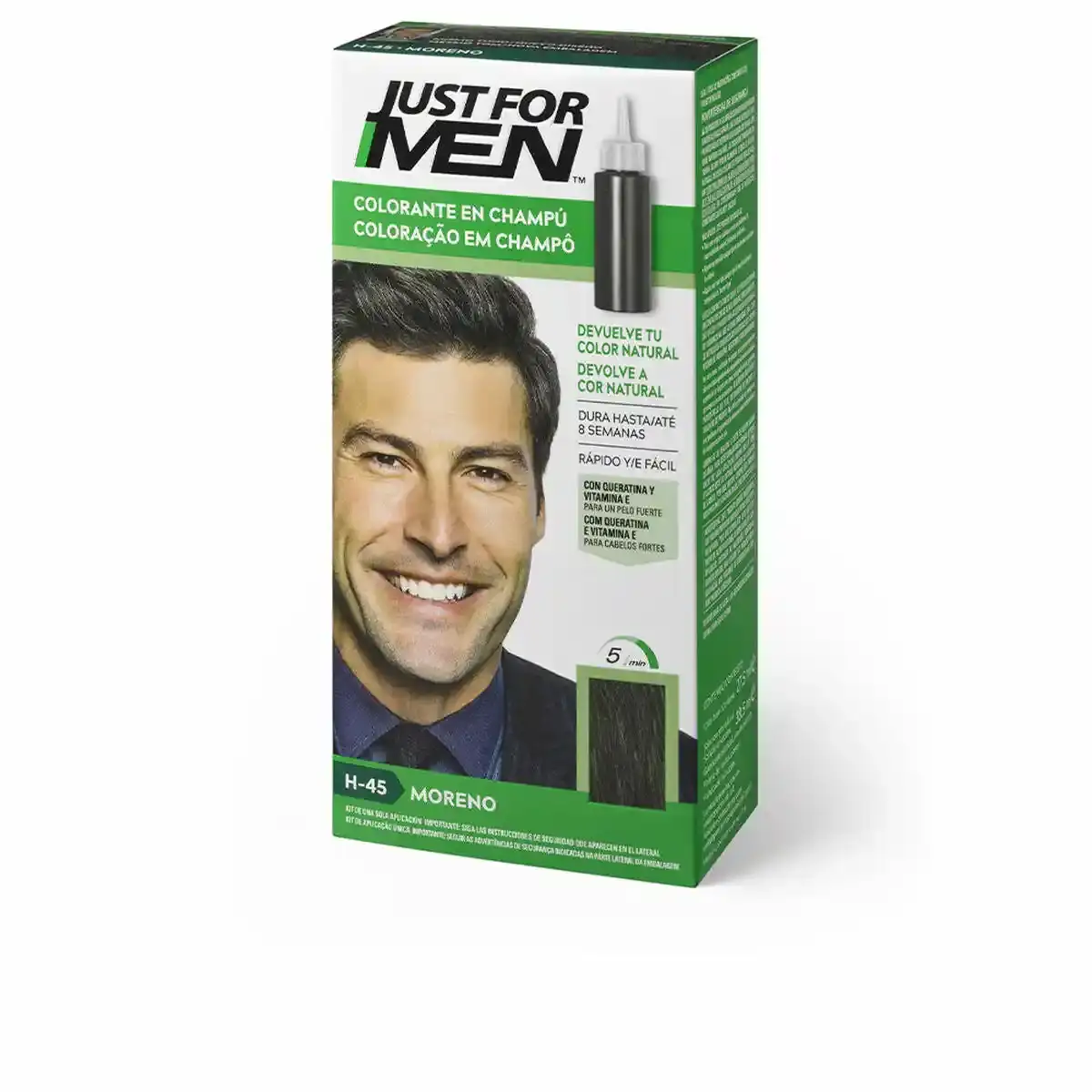 Shampooing teinture just for men colorante brune 30 ml_8321. Bienvenue sur DIAYTAR COTE D'IVOIRE - Où Chaque Article a son Histoire. Découvrez notre sélection méticuleuse de produits qui racontent l'authenticité et la beauté du Côte d'Ivoire.
