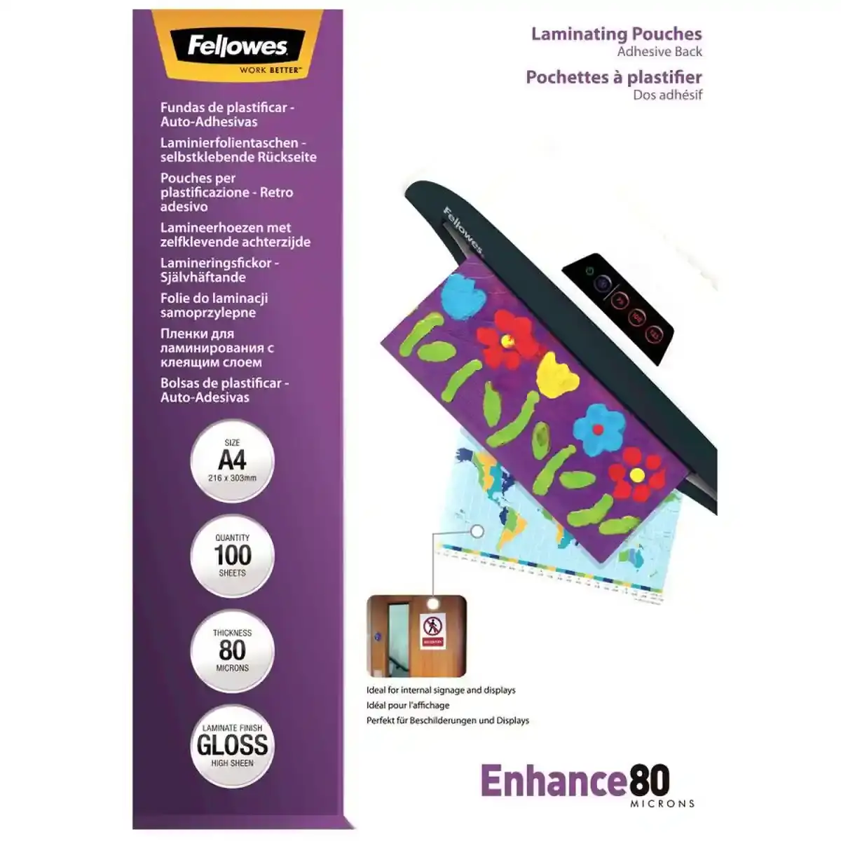 Couvre Fellowes 5302202 Laminé 100 Unités. SUPERDISCOUNT FRANCE