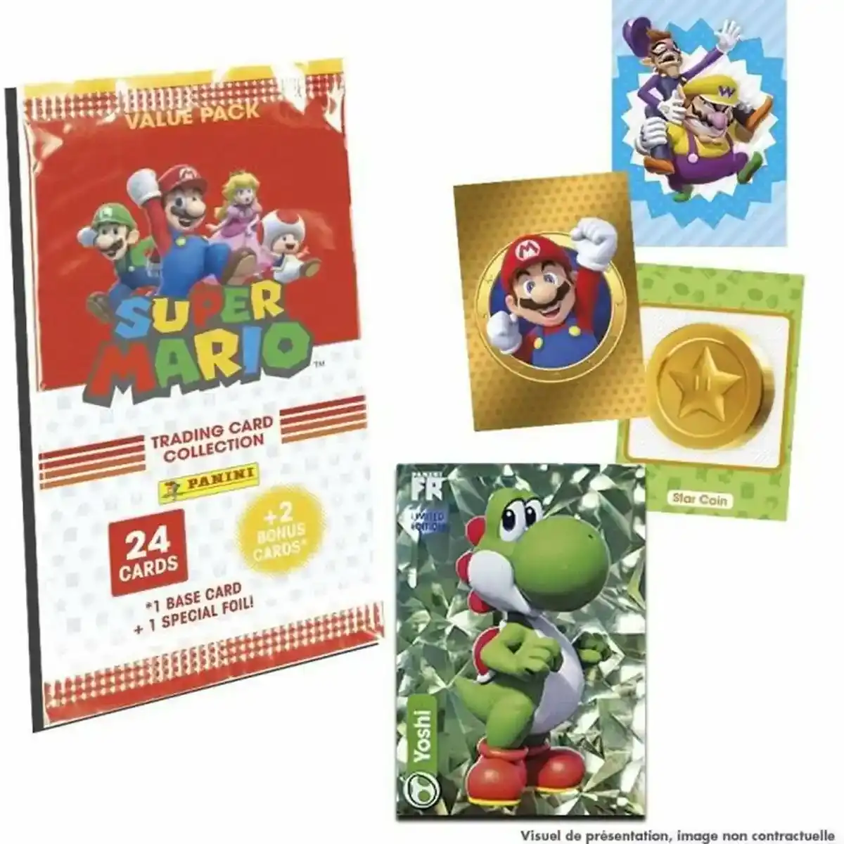 Pack d'autocollants Panini Super Mario Trading Cards. SUPERDISCOUNT FRANCE
