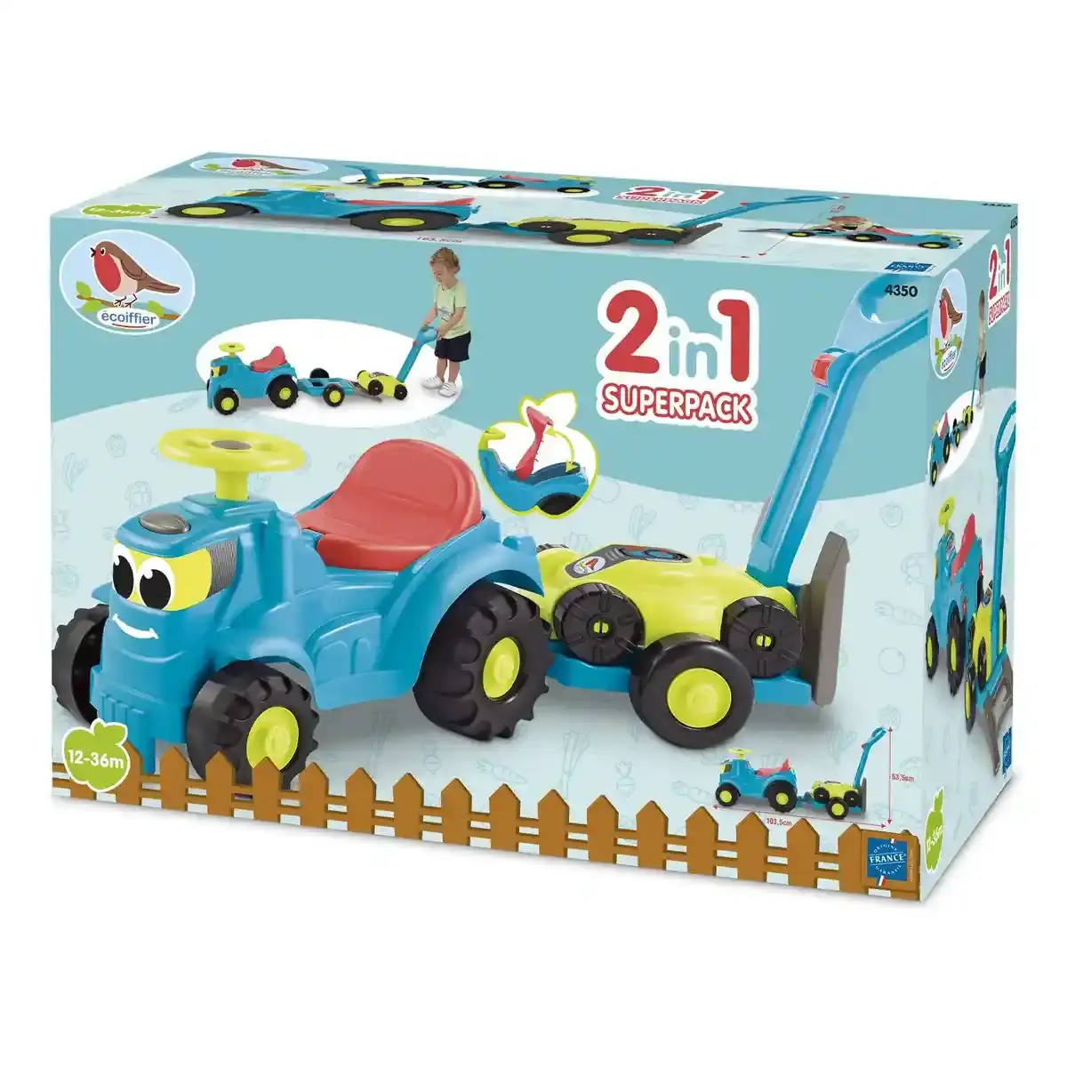 Tricycle Ecoiffier Remorque Tracteur Remorque Extracteur. SUPERDISCOUNT FRANCE
