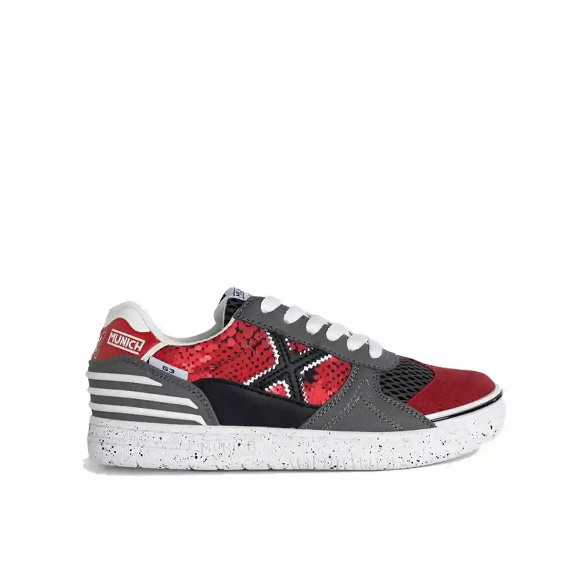 Baskets Casual Homme Munich G-3 Patch Rouge. SUPERDISCOUNT FRANCE