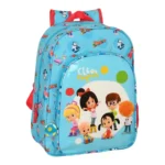 Cartable Cleo & Cuquin Bonne nuit Bleu (26 x 34 x 11 cm). SUPERDISCOUNT FRANCE