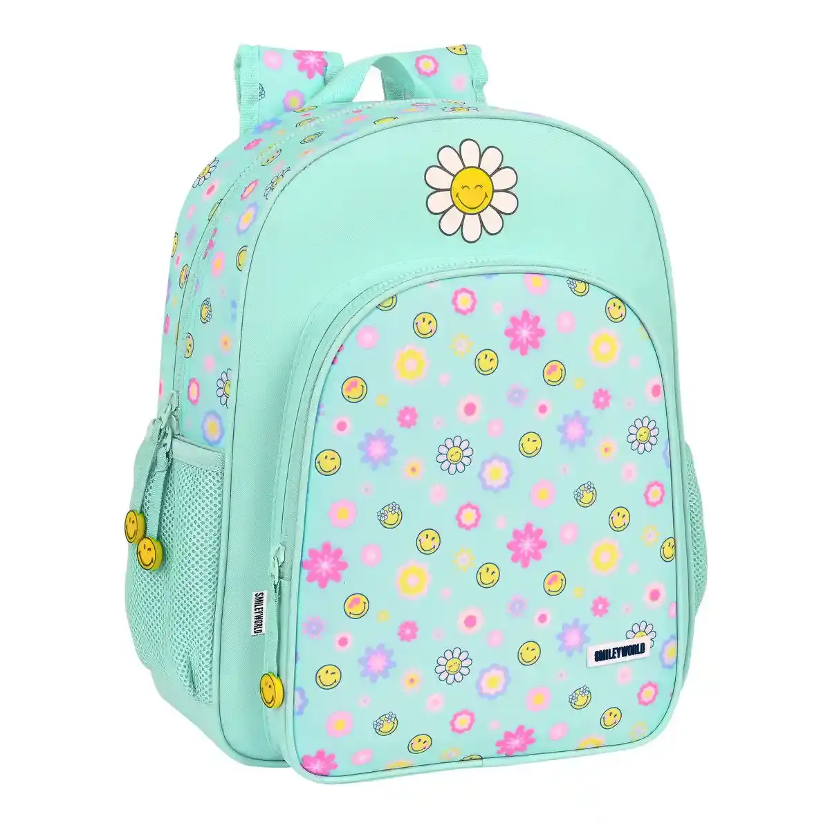 Cartable Smiley Summer fun Turquoise (32 x 38 x 12 cm). SUPERDISCOUNT FRANCE
