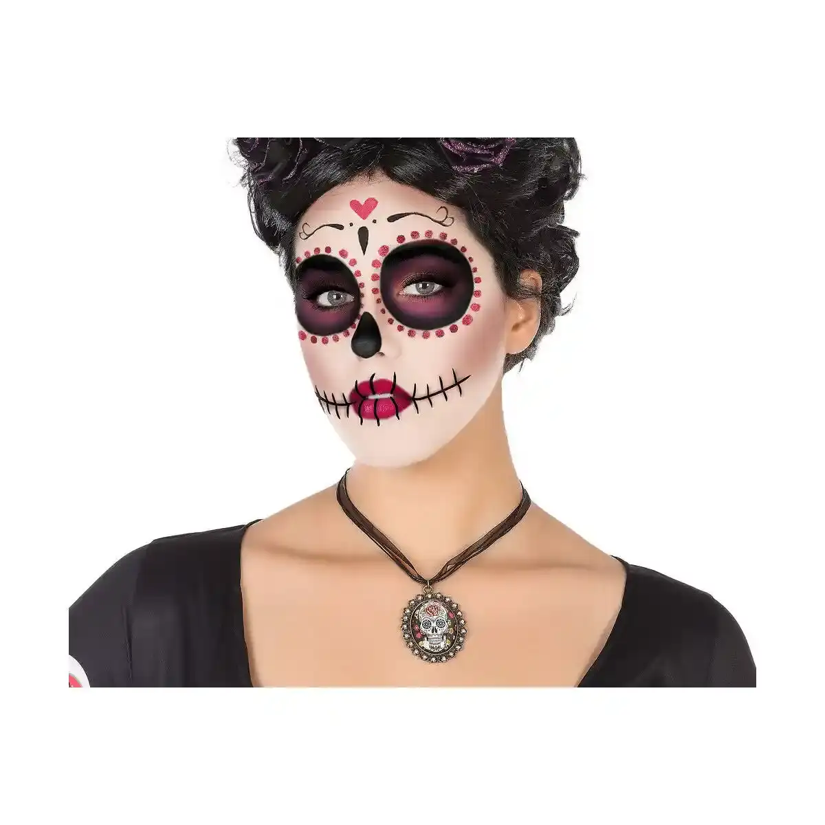 Collier halloween catrina multicolore_5846. DIAYTAR COTE D'IVOIRE - L'Art de Magasiner sans Limites. Naviguez à travers notre collection diversifiée pour trouver des produits qui élargiront vos horizons shopping.