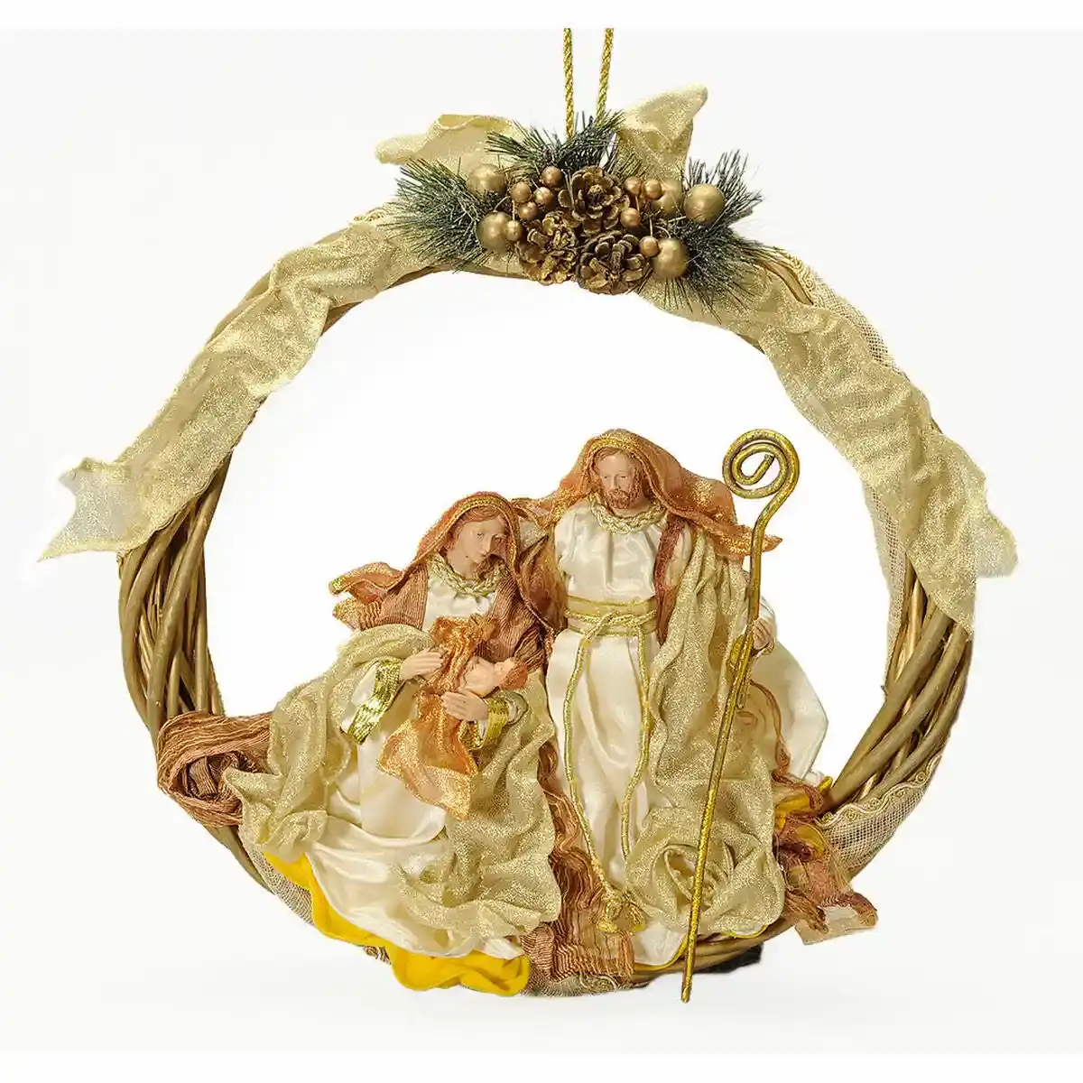 Couronne de l avent dkd home decor polyester 30 x 5 x 30 cm _5586. Entrez dans l'Univers de DIAYTAR COTE D'IVOIRE - Où Chaque Produit est une Découverte. Explorez notre gamme variée et trouvez des articles qui vous surprennent et vous inspirent.