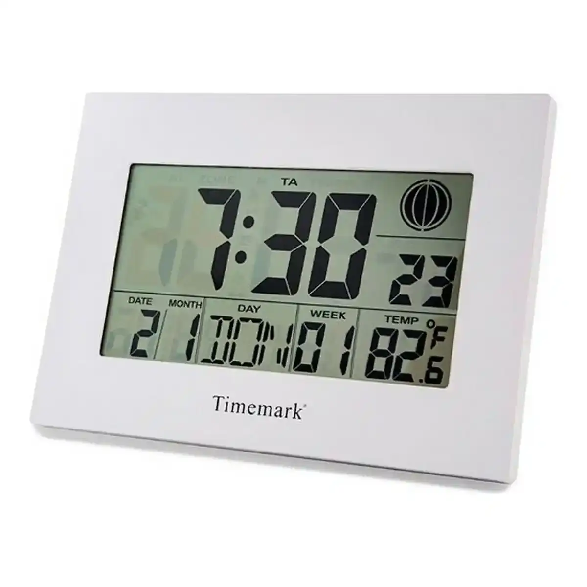Horloge murale avec thermometre timemark blanc 24 x 17 x 2 cm _4856. DIAYTAR COTE D'IVOIRE - Votre Passage vers le Raffinement. Plongez dans notre univers de produits exquis et choisissez des articles qui ajoutent une touche de sophistication à votre vie.
