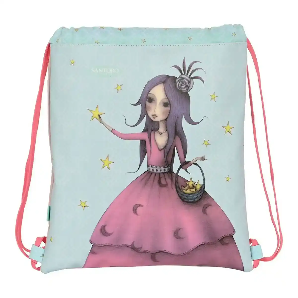 Sac à Dos à Cordes Santoro Estella Rose Vert (35 x 40 x 1 cm). SUPERDISCOUNT FRANCE