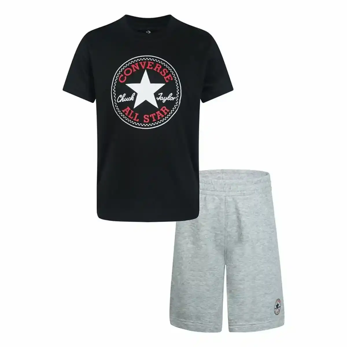 Tenue de Sport Enfant Converse Core Tee Noir/Gris. SUPERDISCOUNT FRANCE