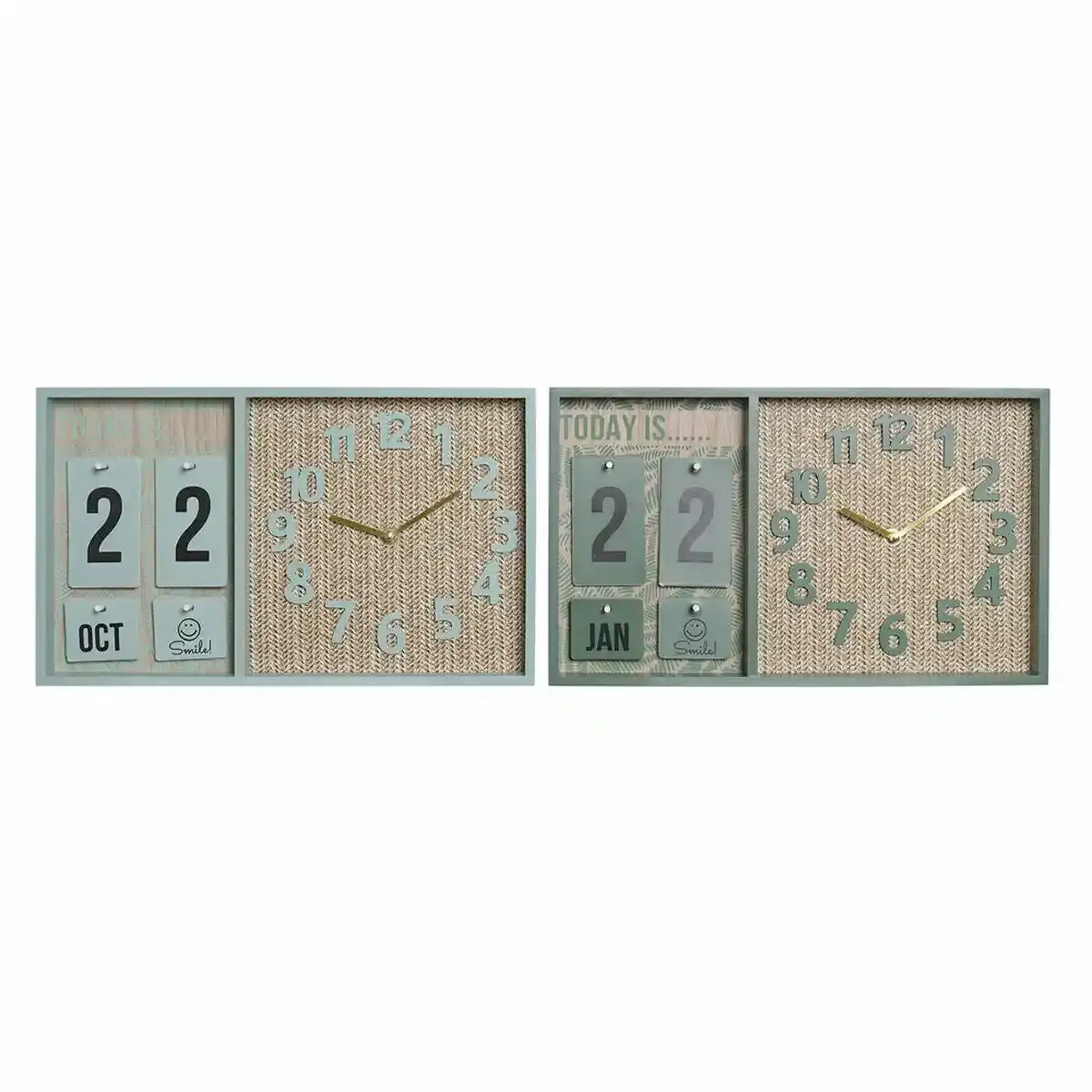Horloge murale dkd home decor polypropylene vert bois mdf tropical 40 x 5 x 24 cm 2 unites _2031. Bienvenue chez DIAYTAR COTE D'IVOIRE - Où le Shopping Rencontre la Qualité. Explorez notre sélection soigneusement conçue et trouvez des produits qui définissent le luxe abordable.