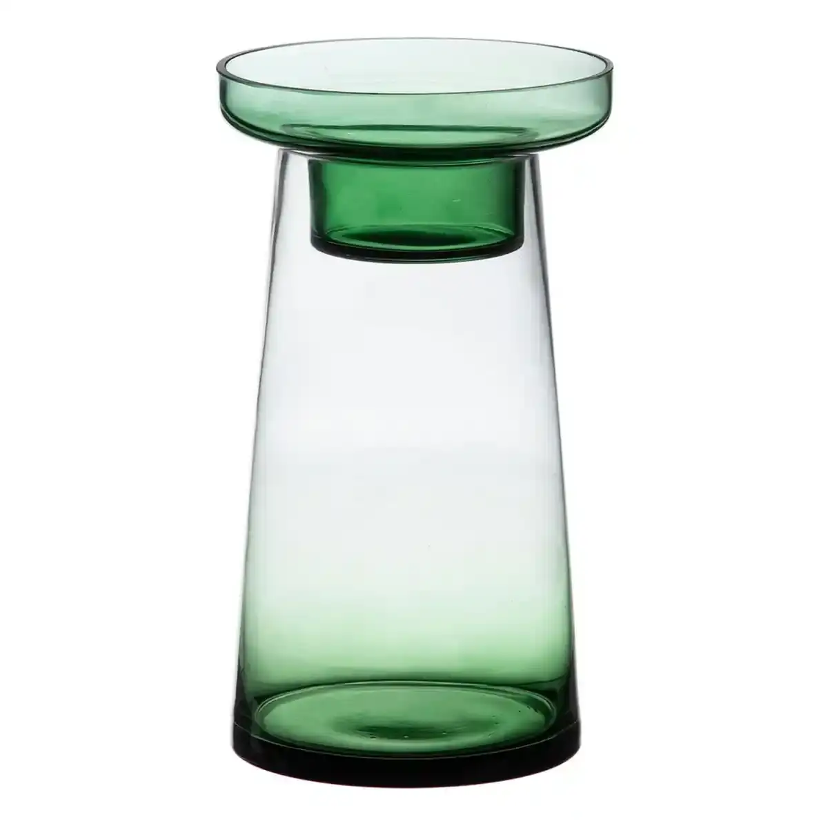 Bougeoir 16 5 x 16 5 x 28 5 cm verre vert_5070. DIAYTAR COTE D'IVOIRE - Où la Tradition Renouvelée Rencontre l'Innovation. Explorez notre gamme de produits qui fusionnent l'héritage culturel avec les besoins contemporains.