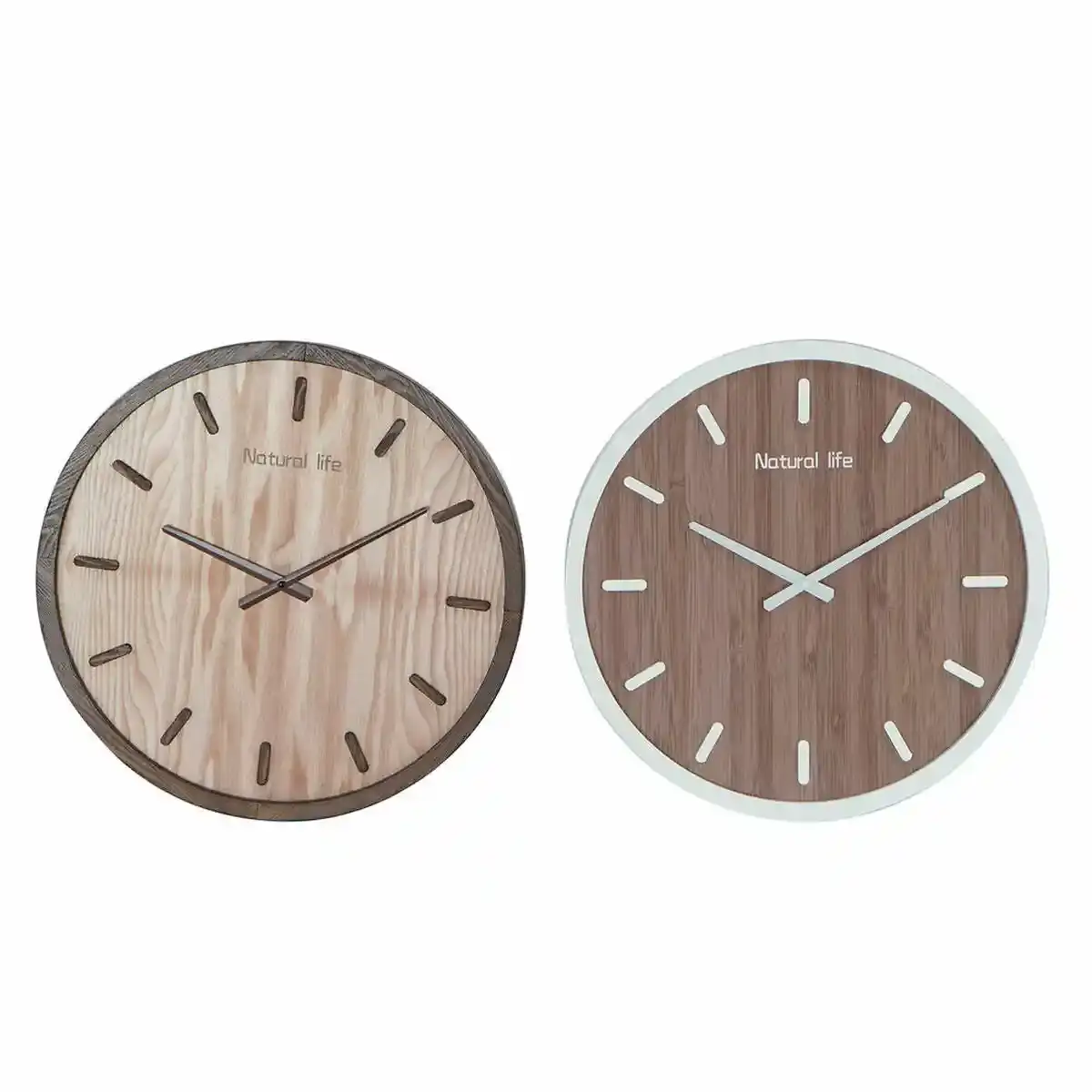 Horloge murale dkd home decor 50 x 3 5 x 50 cm bois mdf blanc brun naturel 2 unites _3205. DIAYTAR COTE D'IVOIRE - Là où la Qualité se Marque d'une Touche Côte d'Ivoireaise. Naviguez à travers notre boutique en ligne et choisissez des produits qui allient excellence et tradition.