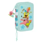 Trousse Double Spongebob Stay positive Bleu Blanc (28 pcs). SUPERDISCOUNT FRANCE