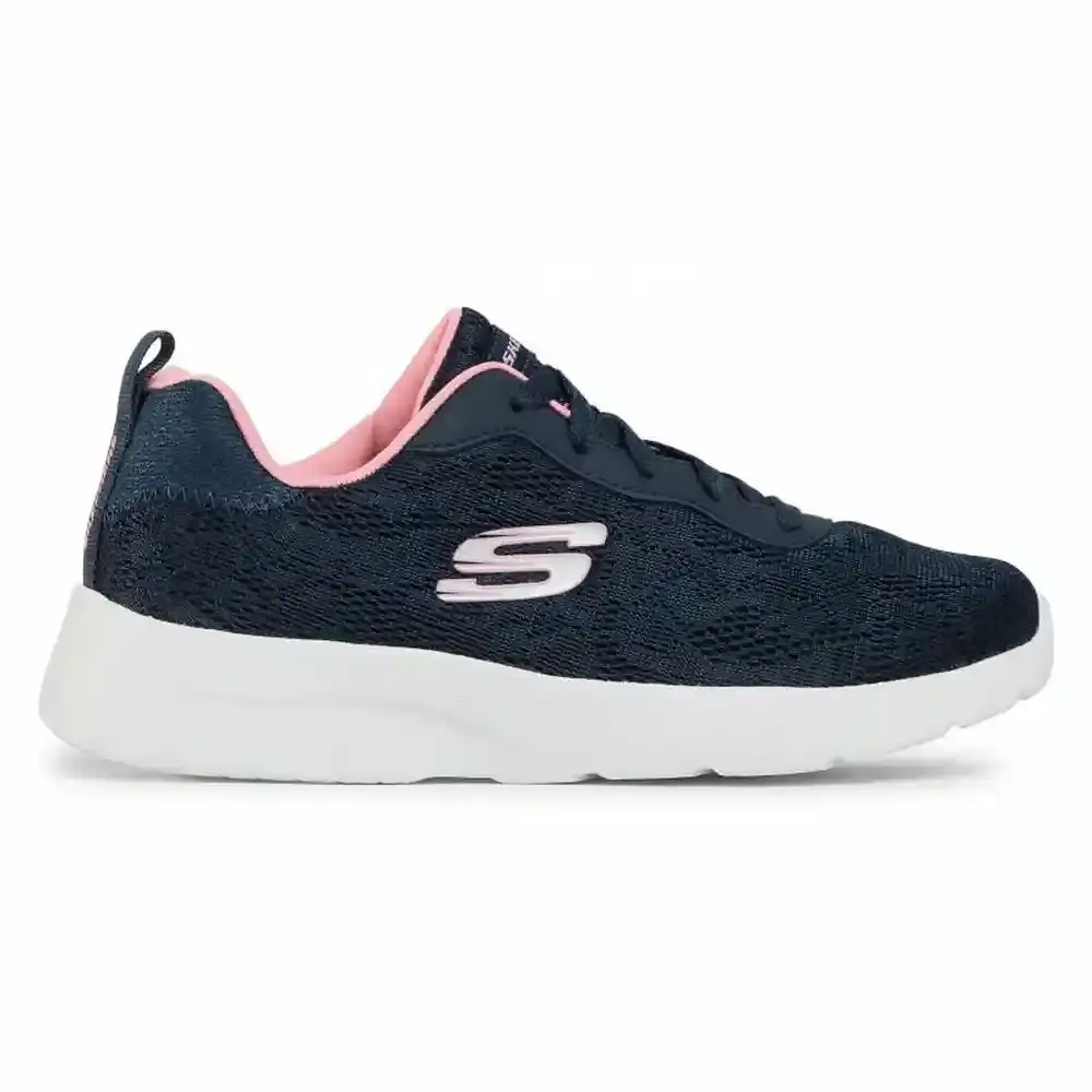 Baskets de sport pour femme Skechers Floral Mesh Lace Up W Navy Blue. SUPERDISCOUNT FRANCE