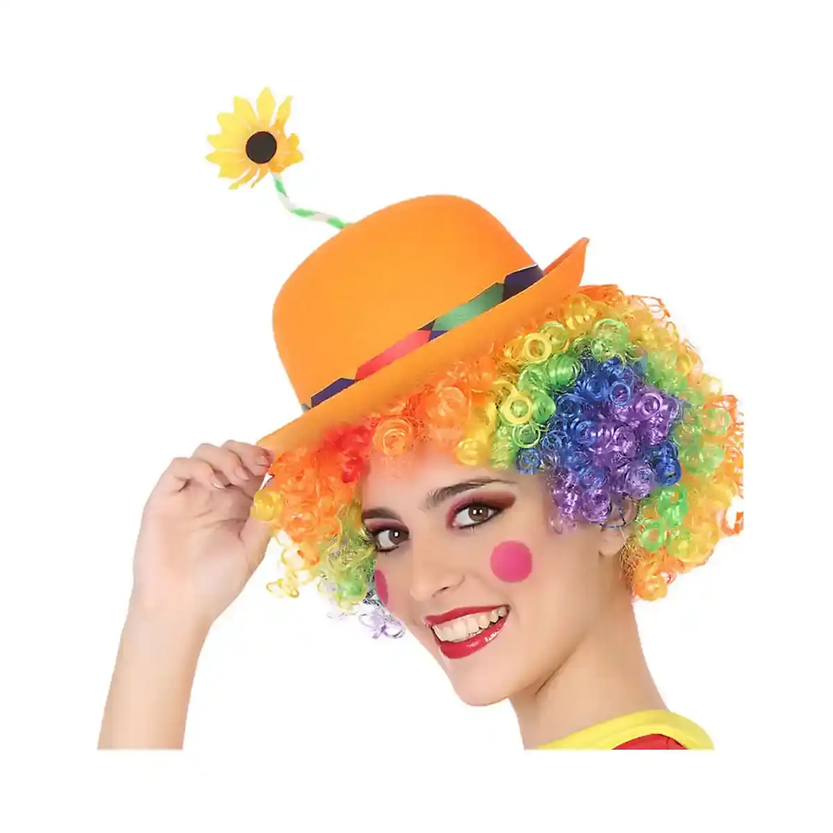 Chapeau de clown orange_5087. DIAYTAR COTE D'IVOIRE - Votre Destination pour un Shopping Éclairé. Parcourez notre boutique en ligne pour découvrir des produits de qualité qui embelliront votre quotidien.