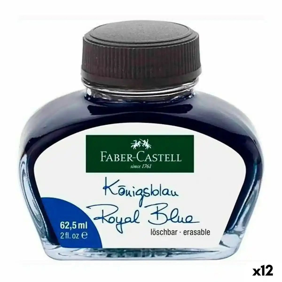 Encrier Faber-Castell Royal 62,5 ml Bleu (12 Unités). SUPERDISCOUNT FRANCE