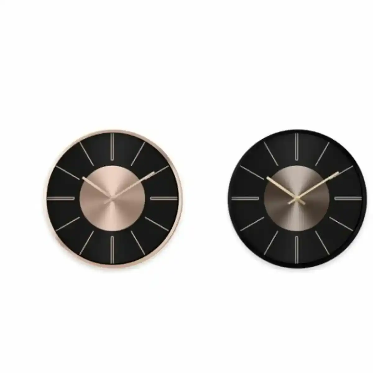 Horloge murale dkd home decor argent noir cuivre aluminium 30 x 4 x 30 cm moderne 2 unites _8920. DIAYTAR COTE D'IVOIRE - Votre Portail Vers l'Exclusivité. Explorez notre boutique en ligne pour découvrir des produits uniques et raffinés, conçus pour ceux qui recherchent l'excellence.