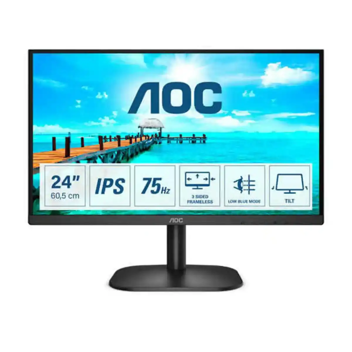 Moniteur AOC 24B2XDA 23,8" FHD IPS WLED 75 HZ. SUPERDISCOUNT FRANCE