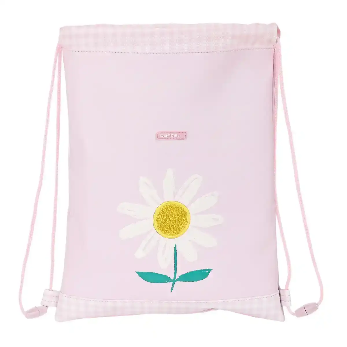 Sac à Dos à Cordes Safta Flor Rose Blanc (26 x 34 x 1 cm). SUPERDISCOUNT FRANCE