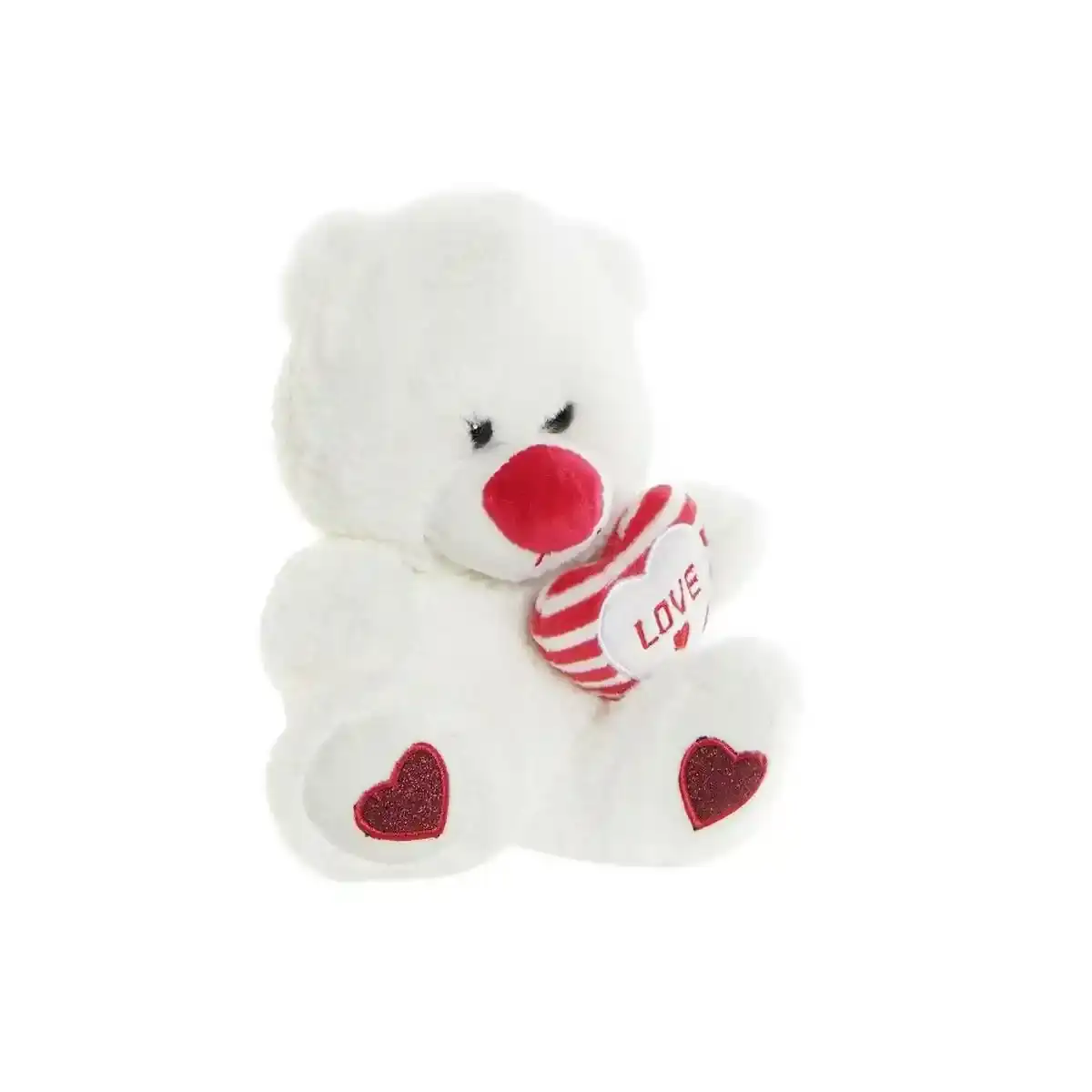 Peluche DKD Home Decor 17,5 x 15 x 20 cm Rouge Blanc Enfant. SUPERDISCOUNT FRANCE