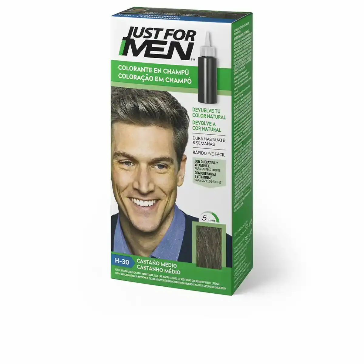 Shampooing teinture just for men colorante medium chestnut 30 ml_5450. Bienvenue chez DIAYTAR COTE D'IVOIRE - Votre Plateforme Shopping pour Tous. Découvrez un large éventail de produits qui célèbrent la diversité et la beauté du Côte d'Ivoire.