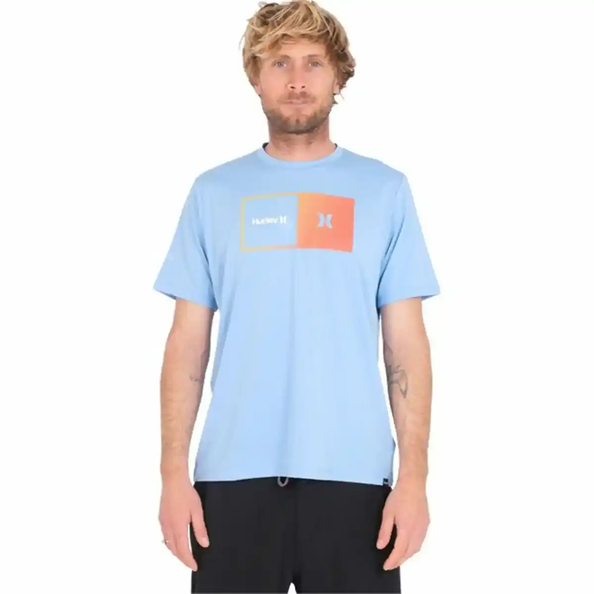 T-shirt à manches courtes pour homme Hurley Halfer Gradient UPF Blue. SUPERDISCOUNT FRANCE
